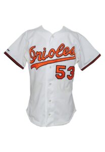 1991 Arthur Rhodes Rookie Baltimore Orioles Game-Used Home Jersey