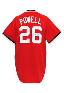 1991 Boog Powell Cleveland Indians Old Timers Day Worn & Autographed Red Alternate Uniform