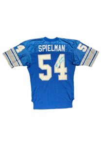 1991 Chris Spielman Detroit Lions Game-Issued & Signed Jersey