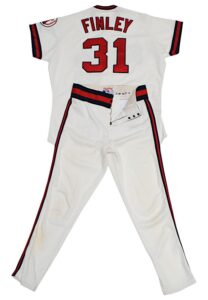 1991 Chuck Finley California Angels Game-Used Home Uniform