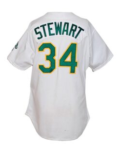 1991 Dave Stewart Oakland Athletics Game-Used Home Jersey