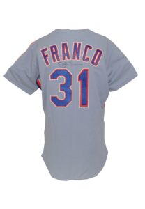 1991 John Franco NY Mets Game-Used & Autographed Road Jersey