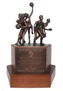 1991 Larry Johnson UNLV John Wooden Award Trophy Presented to Coach Tarkanian