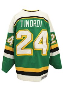 1991 Mark Tinordi Minnesota North Stars Stanley Cup Game-Used & Autographed Jersey