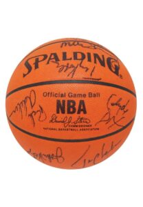 1991 NBA All-Star Team Roster Autographed Basketballs