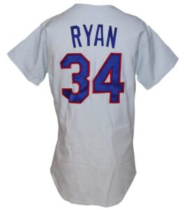 1991 Nolan Ryan Texas Rangers Game-Used Home Uniform