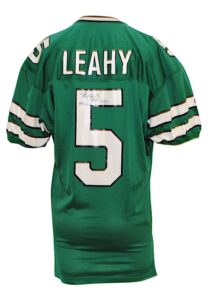 1991 Pat Leahy New York Jets Game-Used & Autographed Home Jersey