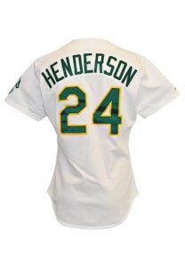 1991 Rickey Henderson Oakland A’s Game-Used Home Jersey