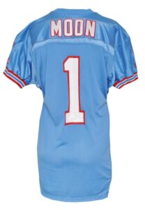 1991 Warren Moon Houston Oilers Game-Used Home Jersey