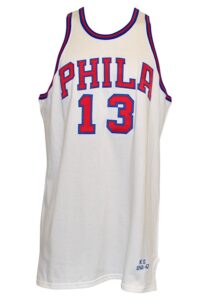 1991 Wilt Chamberlain Philadelphia 76ers Retired Number Ceremony On-Court Presentation Jersey