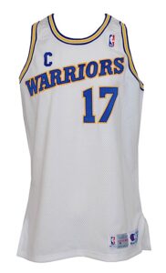 1992-1993 Chris Mullin Golden State Warriors Game-Used & Autographed Home Jersey