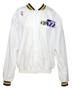 1992-1993 David Benoit Utah Jazz Worn Home Warm-Up Uniform