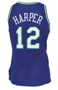 1992-1993 Derek Harper Dallas Mavericks Game-Used Road Jersey 