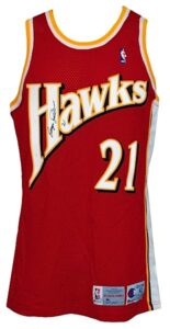 1992-1993 Dominique Wilkins Atlanta Hawks Game-Used & Autographed Road Jersey