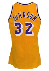 1992-1993 Magic Johnson Los Angeles Lakers Game-Issued Home Jersey