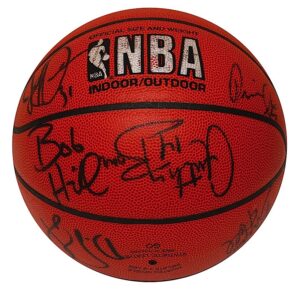 1992-1993 Orlando Magic Team Autographed Basketball with Shaq Rookie