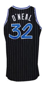 1992-1993 Shaquille O’Neal Rookie Orlando Magic Game-Used & Autographed Road Jersey