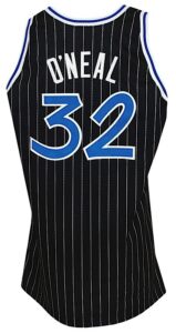 1992-1993 Shaquille O’Neal Rookie Orlando Magic Game-Used Road Jersey