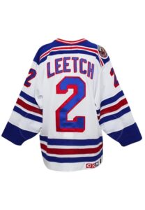 1992-93 Brian Leetch New York Rangers Game-Used Jersey