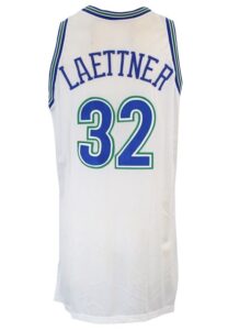 1992-93 Christian Laettner Minnesota Timberwolves Game-Used Home Jersey 