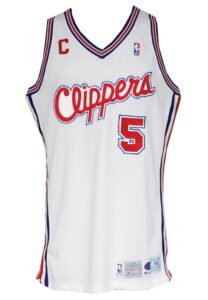 1992-93 Danny Manning LA Clippers Game-Used Home Uniform