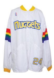 1992-93 Denver Nuggets Worn Home Warm-Up Suit