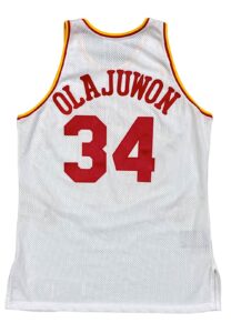 1992-93 Hakeem Olajuwon Houston Rockets Game-Used Jersey