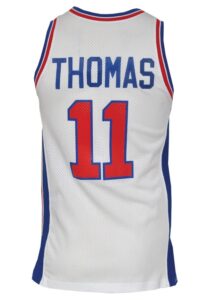 1992-93 Isiah Thomas Detroit Pistons Game-Used & Autographed Home Jersey