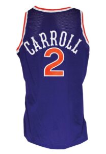 1992-93 Kevin Johnson Phoenix Suns Game-Used & Autographed Home Uniform & 1990-91 Joe Barry Carroll Phoenix Suns Game-Used Road Uniform