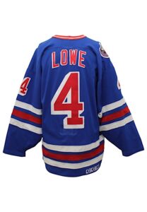 1992-93 Kevin Lowe New York Rangers Game-Used Road Jersey