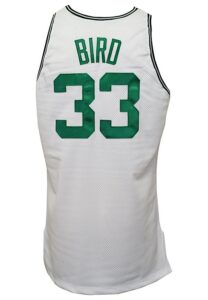 1992-93 Larry Bird Boston Celtics Game-Issued & Autographed Home Jersey