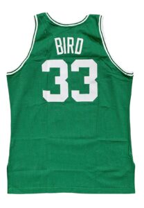 1992-93 Larry Bird Boston Celtics Game-Issued & Signed Retirement Road Jersey