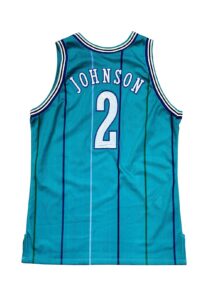 1992-93 Larry Johnson Charlotte Hornets Game-Used & Autographed Jersey