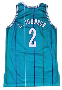 1992-93 Larry Johnson Charlotte Hornets Rookie Game-Used Jersey