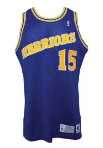 1992-93 Latrell Sprewell Golden State Warriors Game-Used Road Jersey