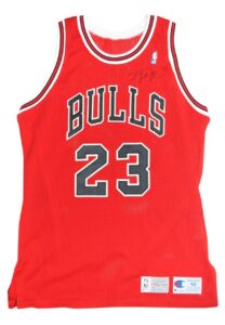 1992-93 Michael Jordan & Scottie Pippen Chicago Bulls Autographed Pro-Cut Road Jerseys