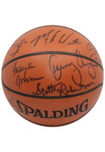 1992-93 Phoenix Suns Team-Signed Basketball