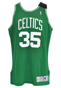 1992-93 Reggie Lewis Boston Celtics Game-Used Road Jersey