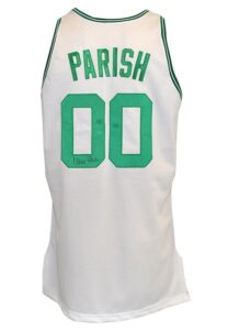 1992-93 Robert Parish Boston Celtics Game-Used & Autographed Home Jersey