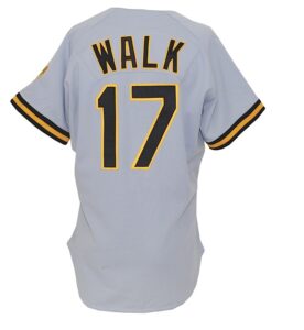 1992 Bob Walk Pittsburgh Pirates Game-Used Road Jersey