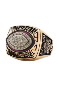 1992 Buffalo Bills AFC Championship Players Ring Presented to Richard Harvey with Presentation Box