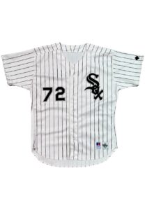 1992 Carlton Fisk Chicago White Sox Game-Used Autographed & Inscribed Home Jersey