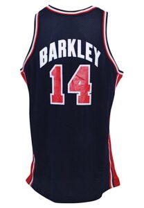 1992 Charles Barkley United States Olympics “Dream Team” Game-Used Blue Uniform (2)(Gold Medal Team)