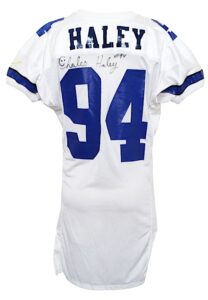 1992 Charles Haley Dallas Cowboys Playoffs Game-Used & Autographed Jersey