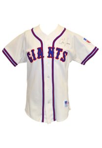 1992 Chris James San Francisco Giants Game-Used & Autographed TBTC Home Uniform