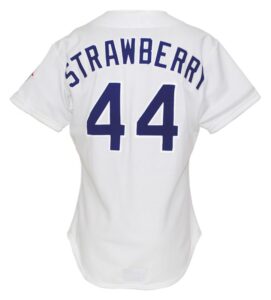 1992 Darryl Strawberry LA Dodgers Game-Used & Autographed Home Jersey