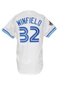 1992 Dave Winfield Toronto Blue Jays Game-Used & Autographed World Series Home Jersey