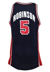 1992 David Robinson United States Olympics “Dream Team” Game-Used Blue Jersey (Gold Medal Team)