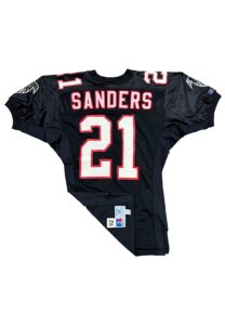 1992 Deion Sanders Atlanta Falcons Game-Used & Autographed Jersey