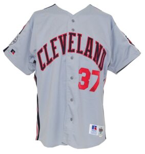 1992 Denis Boucher / 1993 Chad Ogea Cleveland Indians Game-Used Spring Training Road Jersey